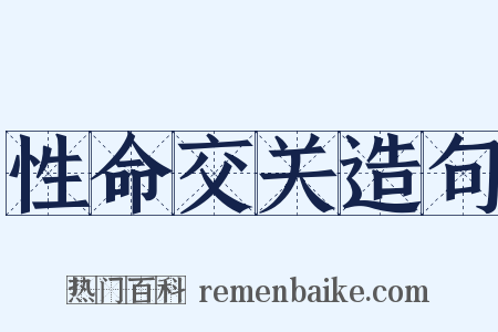 性命交关造句是什么意思的图片